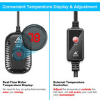 Small Aquarium Heater 50W Mini Fish Tank Heater 50 Watt Submersible with LED Temperature Display