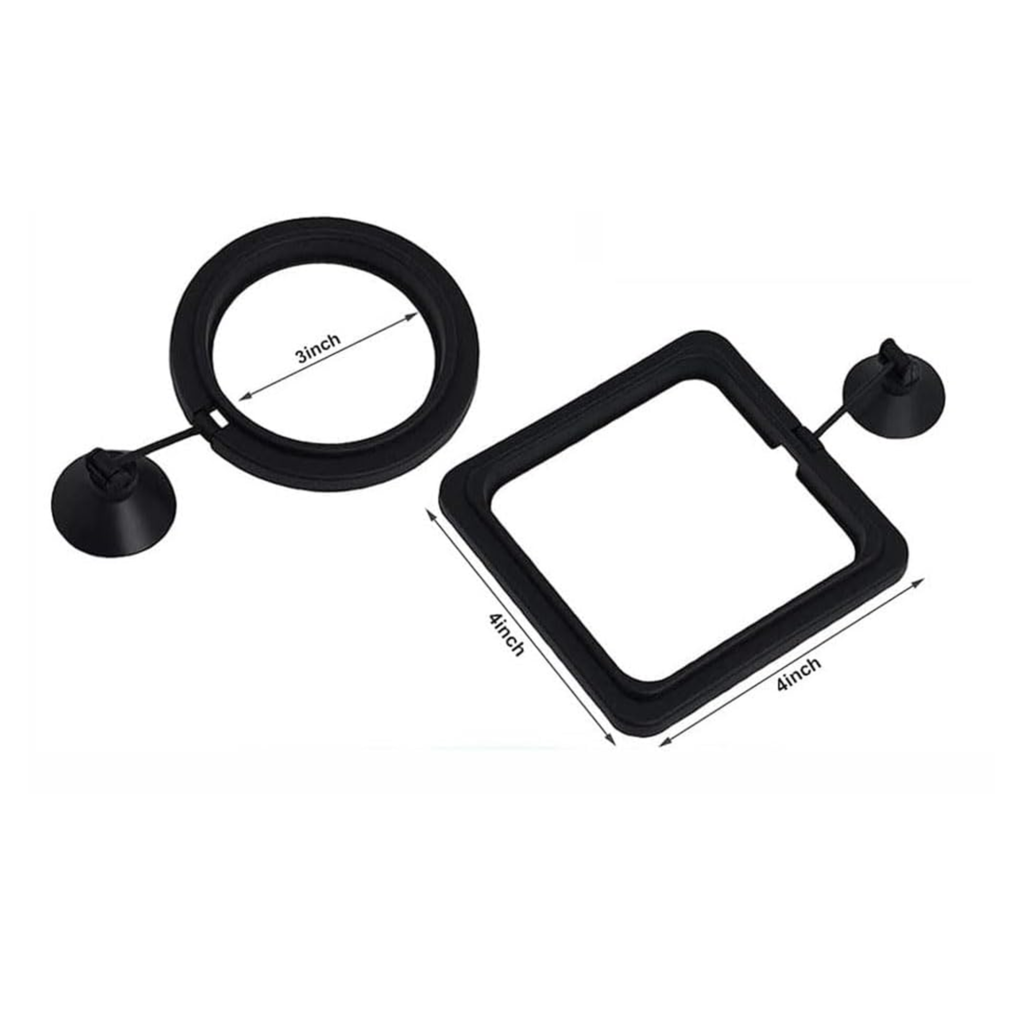 Fish Feeding Rings Set (3-Pack) – Floating Feeders with Thermometer Strip