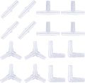 Aquarium Airline Tubing Connectors Plastic Inline Valve, Fish Tank Air Pump Connector, 40-Piece