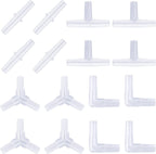 Aquarium Airline Tubing Connectors Plastic Inline Valve, Fish Tank Air Pump Connector, 40-Piece