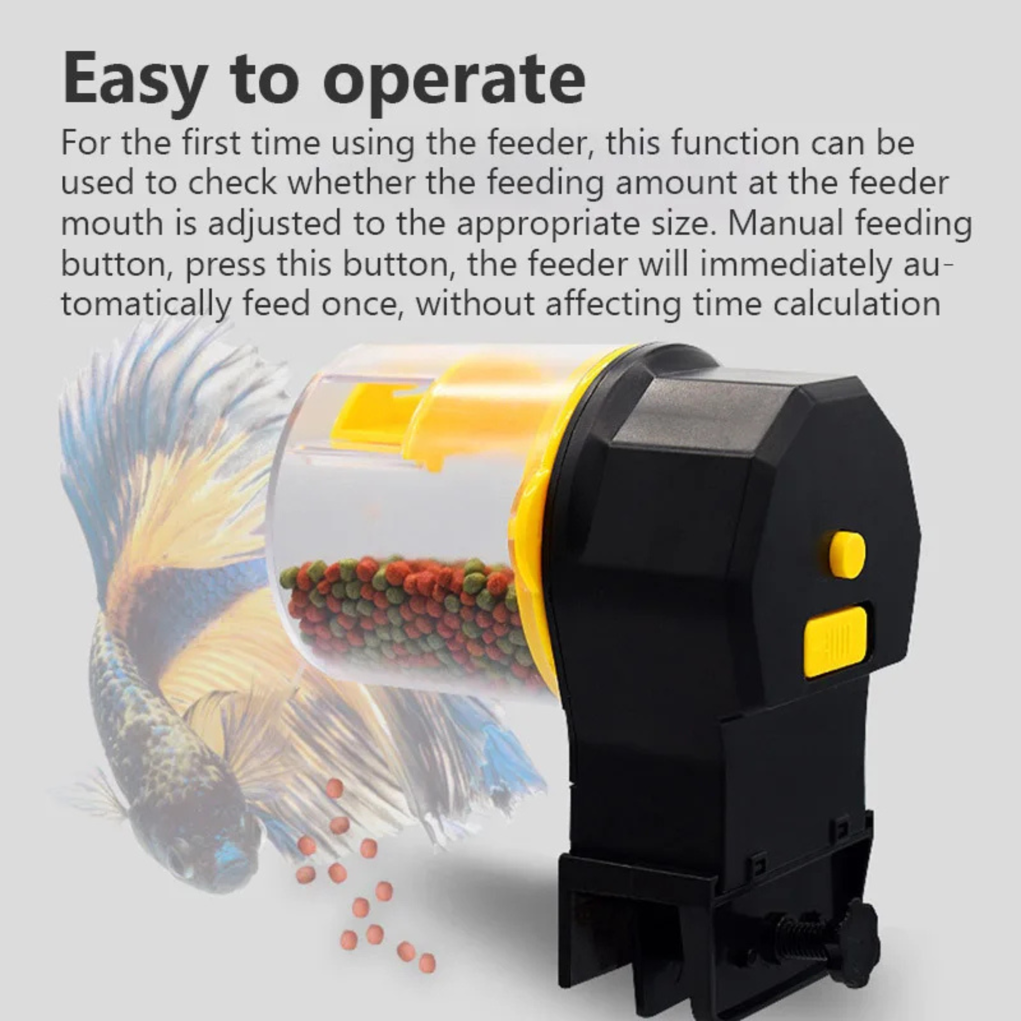 Fish Feeder – 12/24h Timer with Adjustable Portions