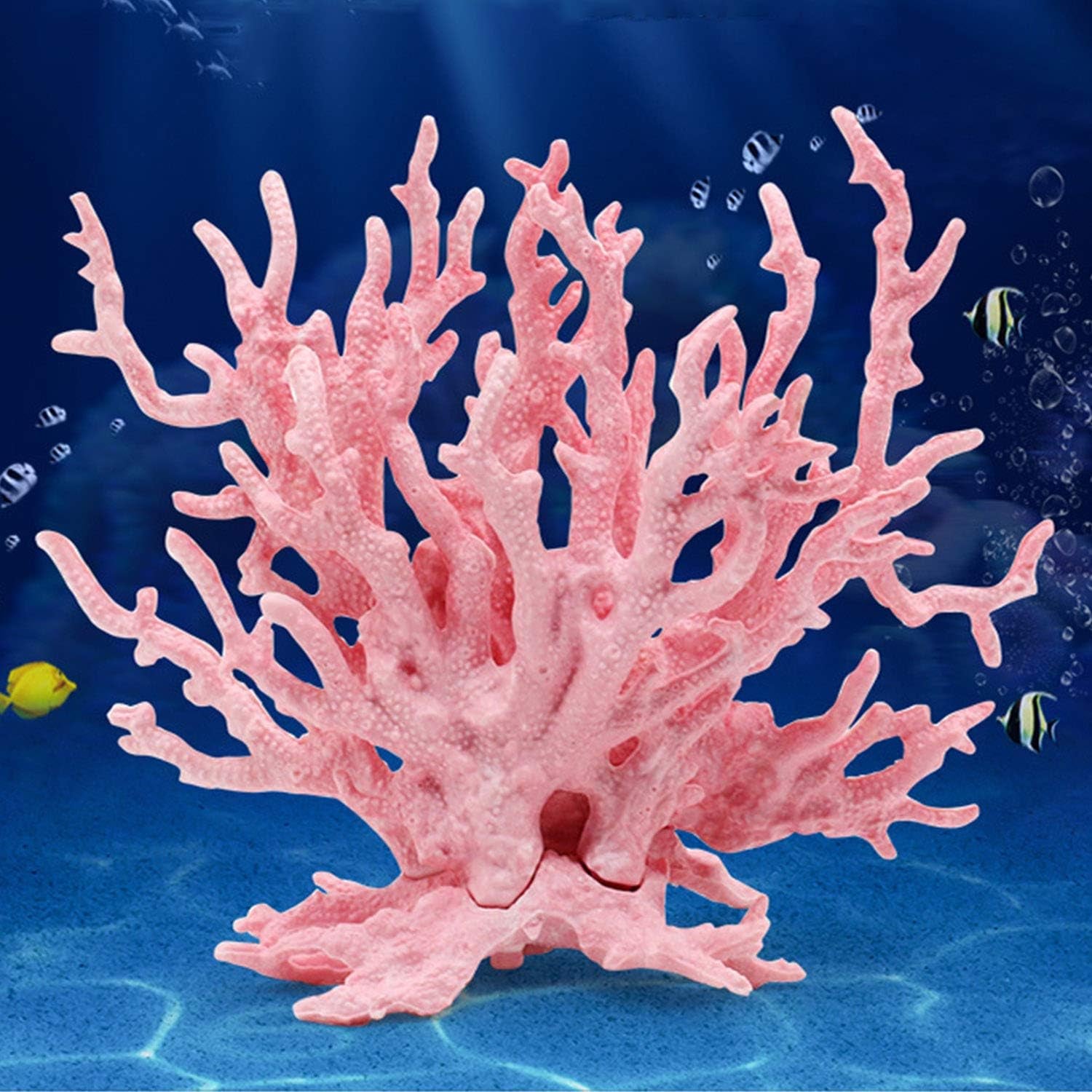 Artificial Aquarium Coral Ornament Plastic Fish Tank Plants Decoration for Aquarium Landscape (Pink)