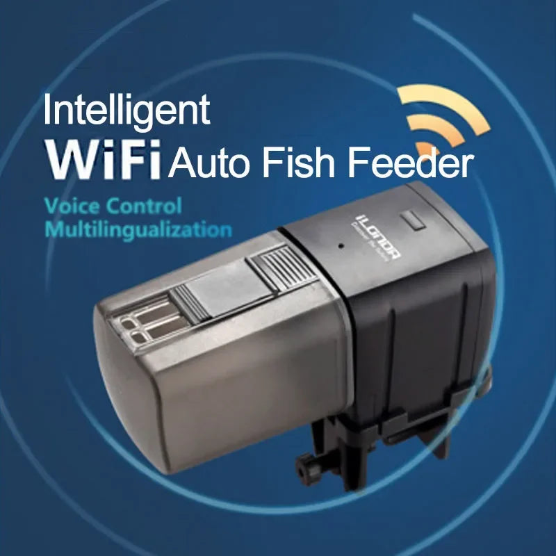 Ilonda Automatic Aquarium Fish Tank Food Feeder Timing Wifi Wireless Intelligent Dispenser