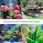 Aquarium Air Stone 2 Inch Bread, Fish Tank Air Stone Oxygen Diffuser for Air Pump Fish Tank Bucket Small Pond and DWC Reservoir