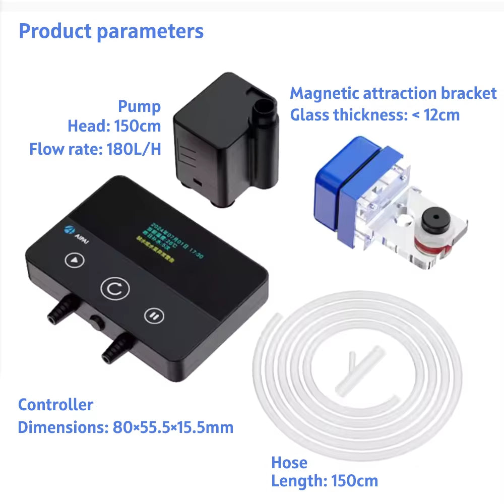 AIPAI Smart ATO System Auto Top off for Aquarium App-Controlled Water Level Regulator Precision Optical Sensor for Reef Tank Mar