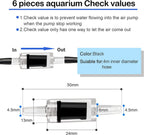 19.68 Feet Black Aquarium Airline Tubing 6 Air Stone for Aquarium 6 Aquarium Check Value for Fish Tank 6 Aquarium Suction Cups 3 Each Aquarium Air Controller and I T Hose Connectors