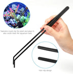 Aquascape Tool Kit Long Stainless Steel Aquarium Plant Tools Aquarium Tweezers Scissors Spatula Tool Set for Fish Tank Aquascape Aquarium Cleaning
