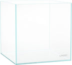 20C 2 Gallon Cube Rimless Low Iron Clear Aquarium Tank, All Glass Aquarium,Small Betta Fish Tank,W7.8×D7.8×H7.8 In(20X20X20Cm) 5Mm Thickness with Nano Foam Leveling Mat