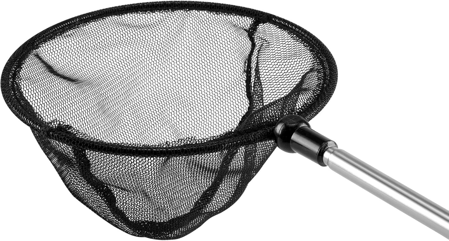Aquarium Fish Net with Extendable Stainless Steel Long Handle Fine Mesh Net for Fish Tank