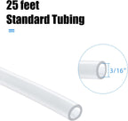 Aquarium Tubing 25 Feet Clear, Airline Tubing, Standard 3/16” Air Hose for Fish Tank Air Pump,Hydroponics,Pond