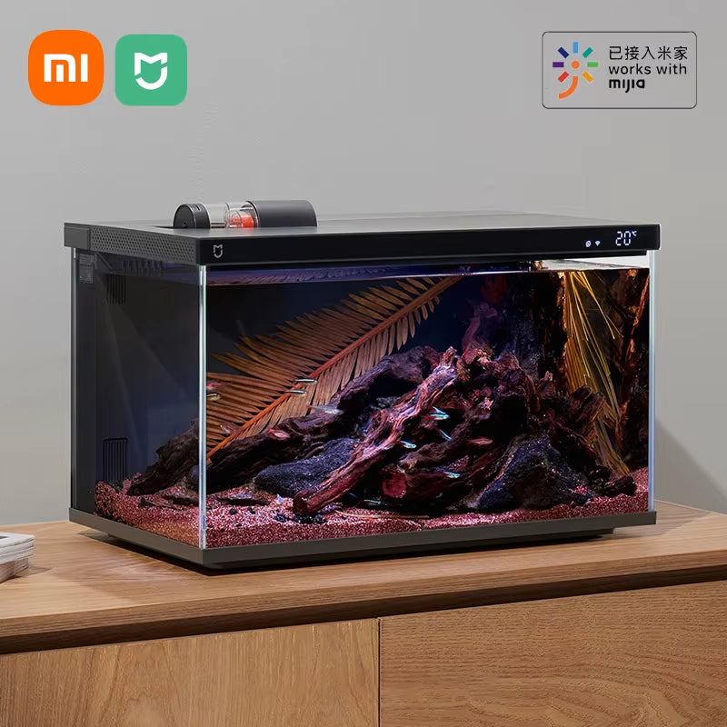 Xiaomi  Smart Fish Tank MYG100 Work with  APP Mobile Controlled Remote Feeding Smart Lighting System Light Aquarium