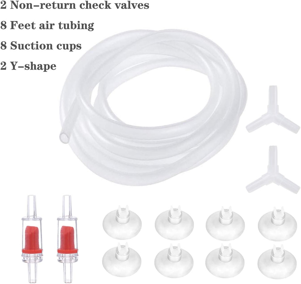 Aquarium Sponge Filter with Airline Tubing, Check Valves, Suction Cups for 55 Gallon Fish Tank, Betta, Nano, Shrimp, Fry