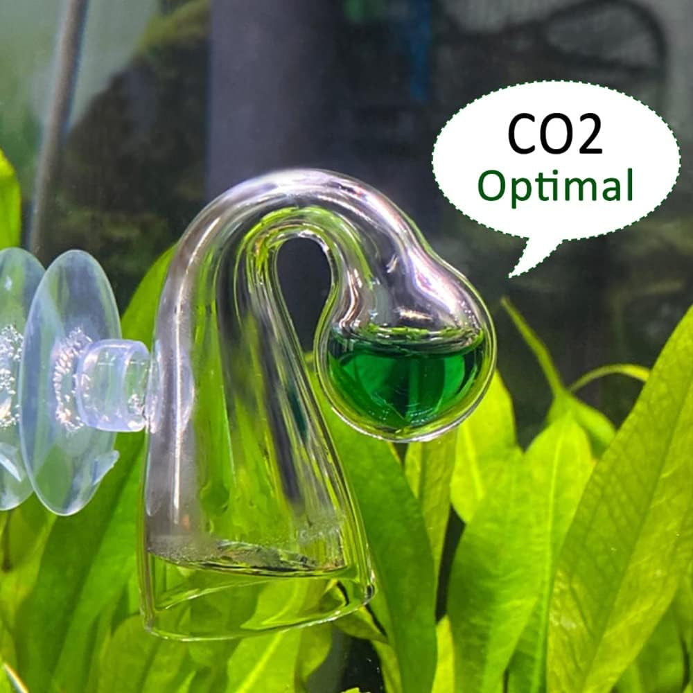 Co2 Drop Checker, Quickest Most Accurate Easiest to Use Glass Co2 Drop Checker for Aquarium Fish Tank with Solution (CO2 Checker with Solution)