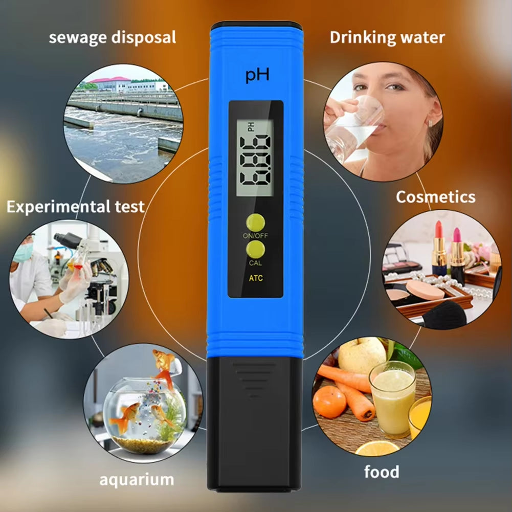 High Accuracy Digital PH Meter Tester Pen with 0.01 Precision and 0-14 PH Range for Aquariums and Pools