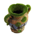 1Pc Resin Vase with Moss Aquarium Decoration Accessories for Fish Shrimp Tank Landscape Ornaments