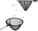 Aquarium Fish Net with Extendable Stainless Steel Long Handle Fine Mesh Net for Fish Tank