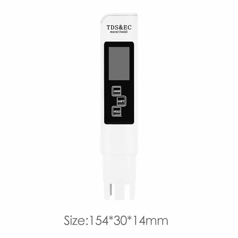 TDS Pen High Precision Water Hardness Instrument EC TDS Tester PH Meter Aquarium Pool Water Quality Purity Testing Pen
