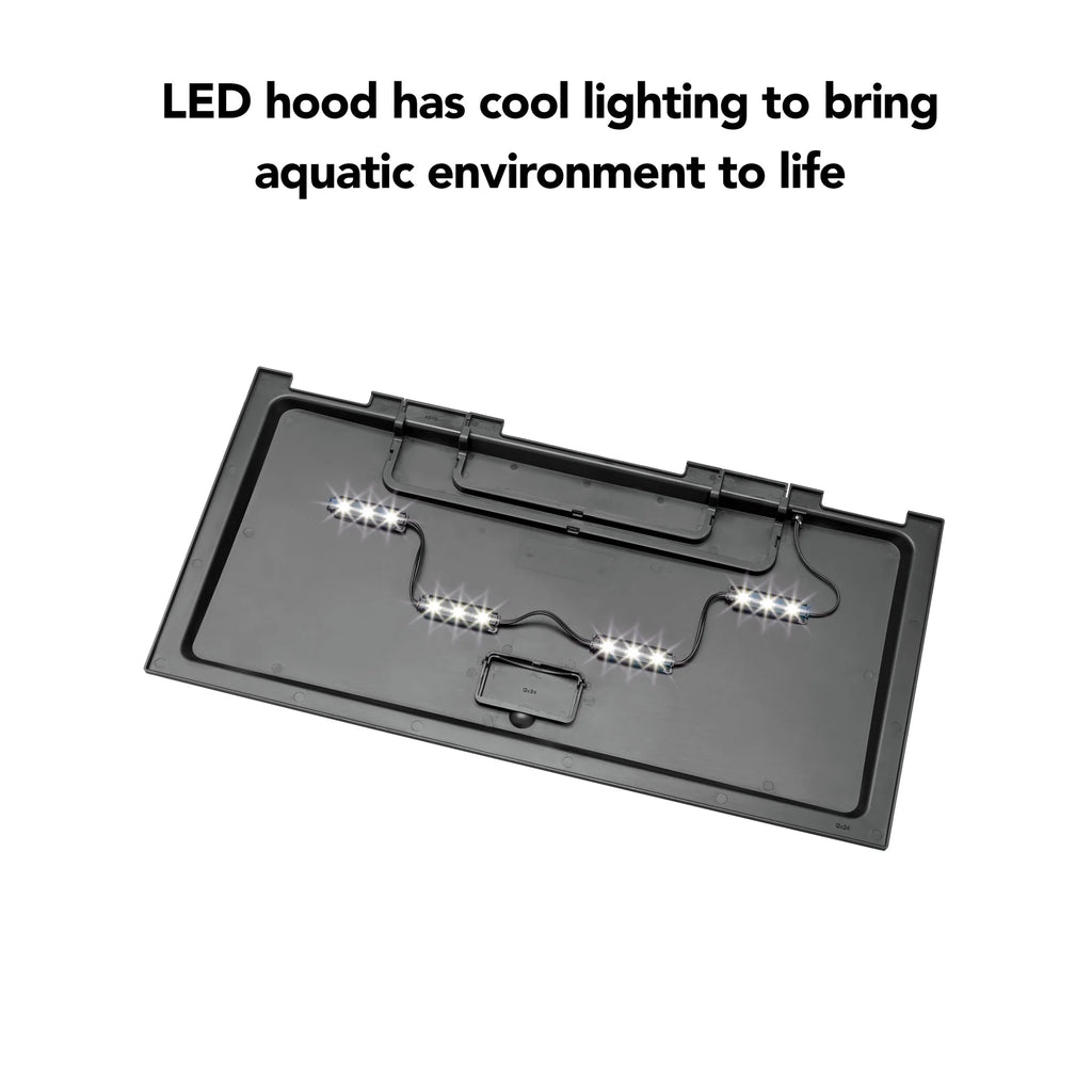 Complete 20" Aquarium Fish Tank Starter Kit with LED Lighting - Perfect for Beginners!-AQUEON