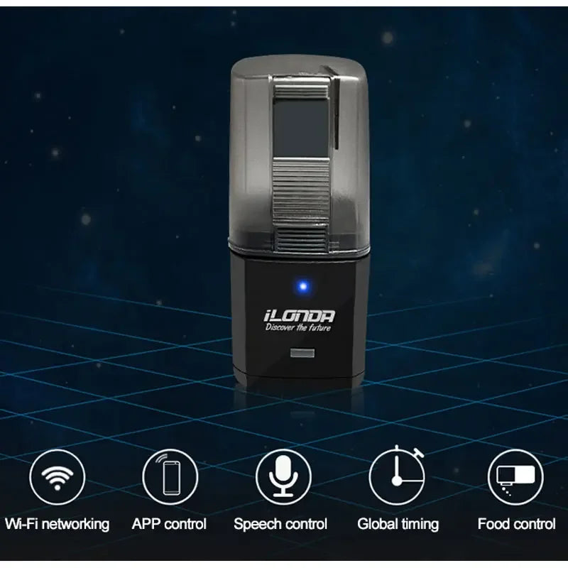 Ilonda Automatic Aquarium Fish Tank Food Feeder Timing Wifi Wireless Intelligent Dispenser