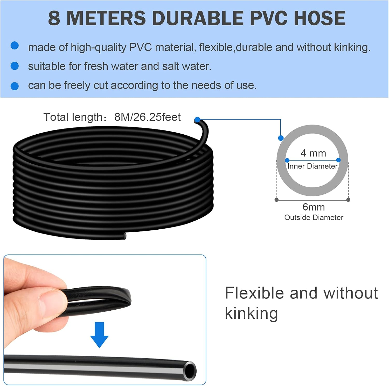 Aquarium Air Pump Accessories Kit – 26 ft Tubing, Stones & Valves