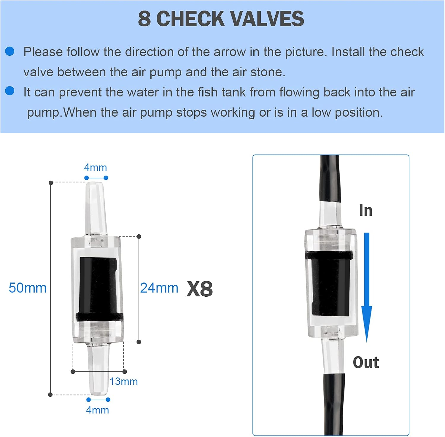 Aquarium Air Pump Accessories Kit – 26 ft Tubing, Stones & Valves