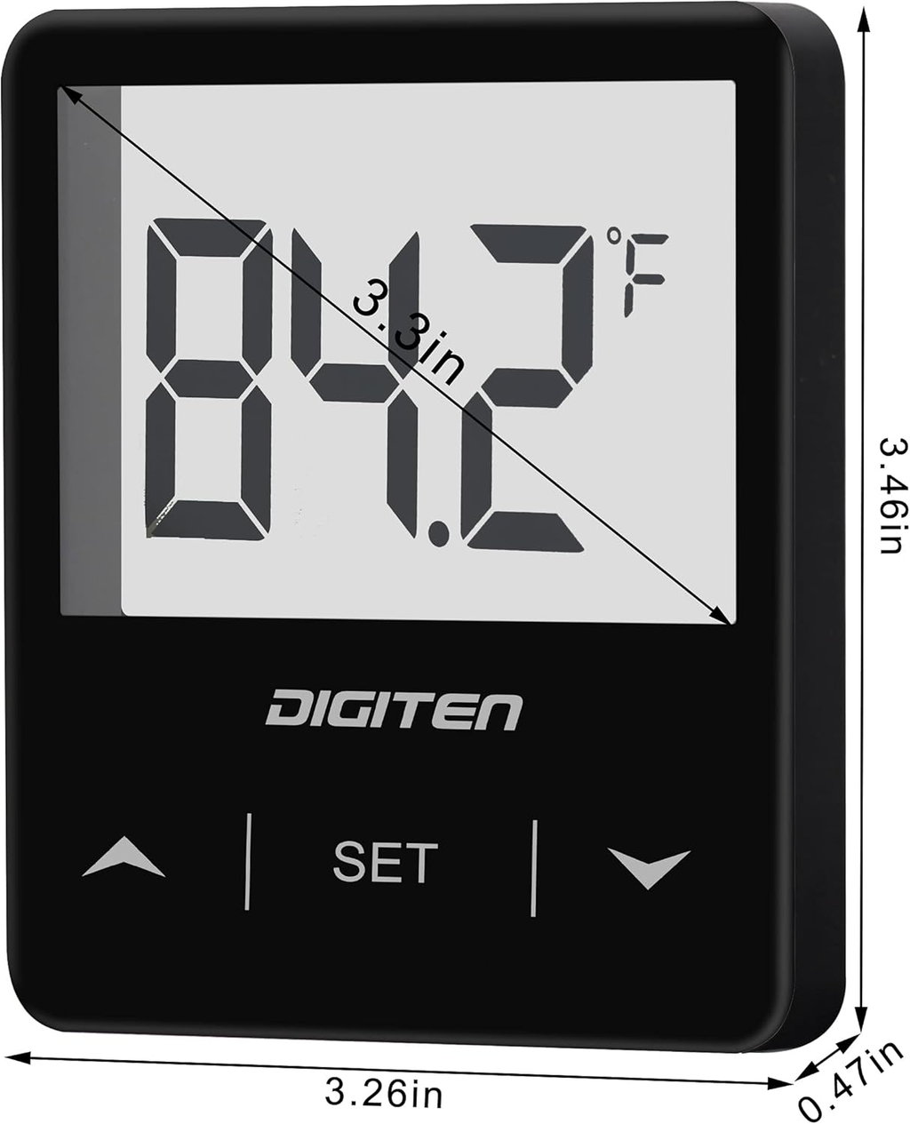 Digital Stick-On Aquarium Thermometer – Transparent LCD Display