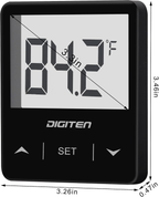 Digital Aquarium Thermometer Transparent LCD