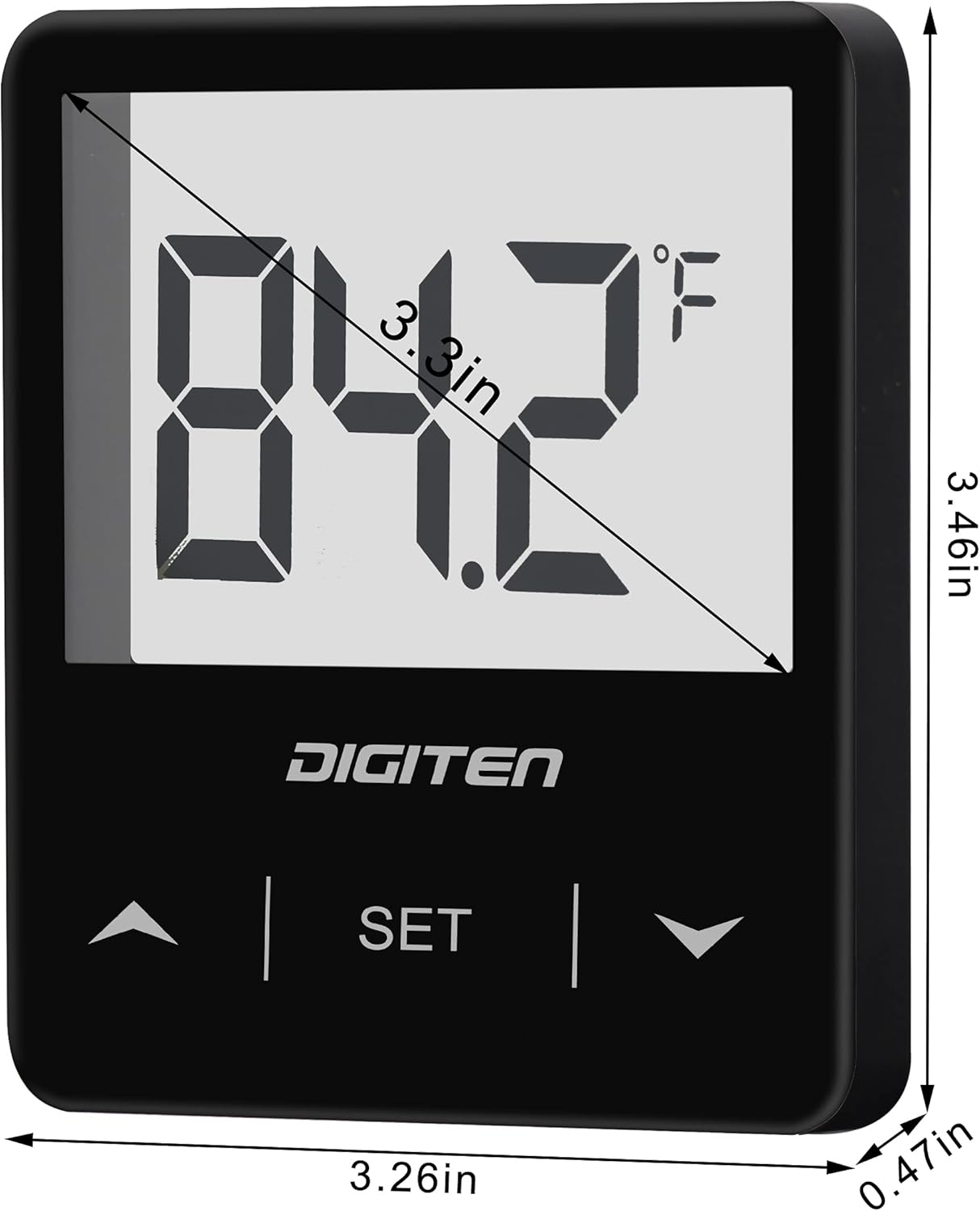 Digital Stick-On Aquarium Thermometer – Transparent LCD Display