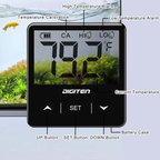 Digital Aquarium Thermometer Transparent LCD