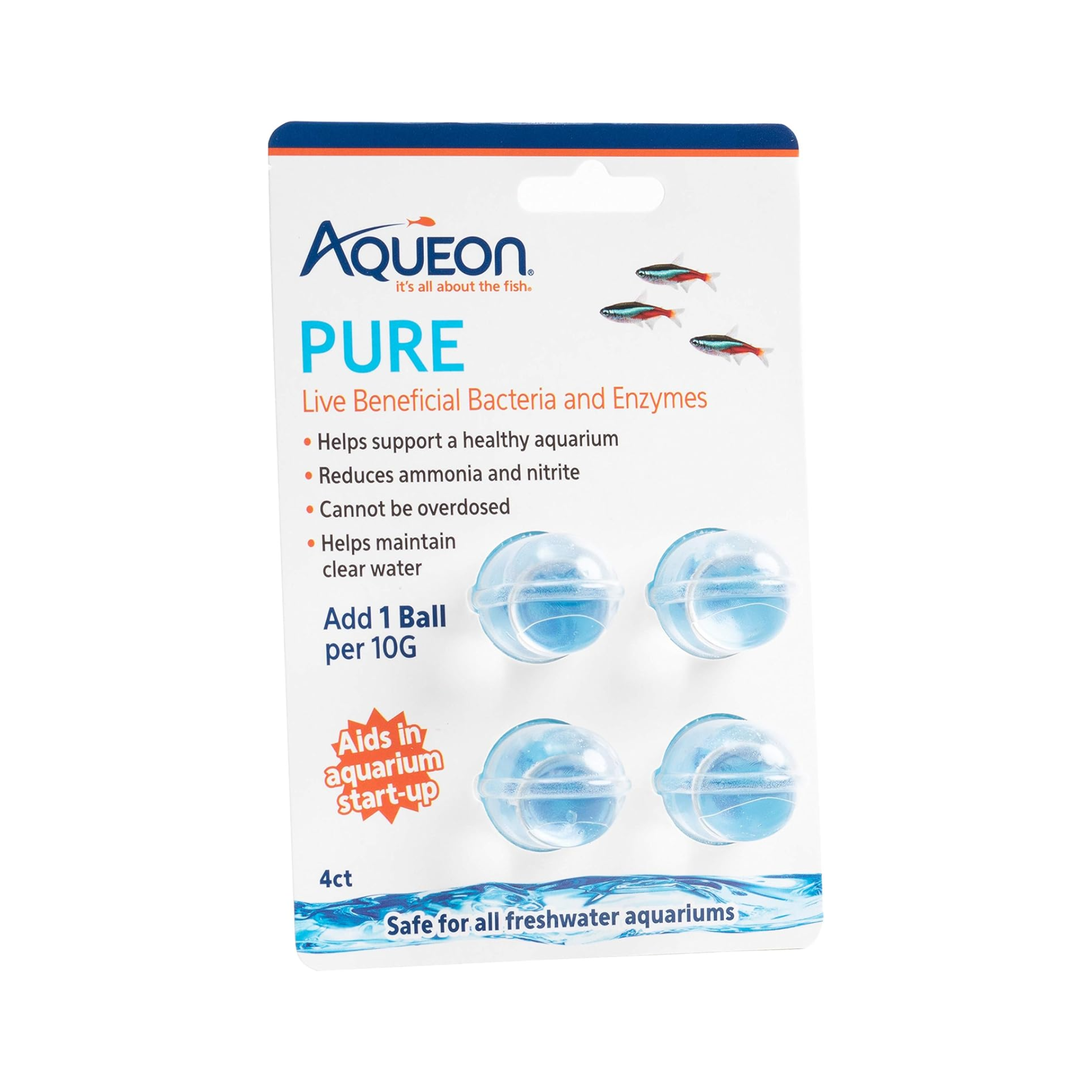 AQUEON Pure Bacteria Supplement - 4 Pack (10 Gallon)