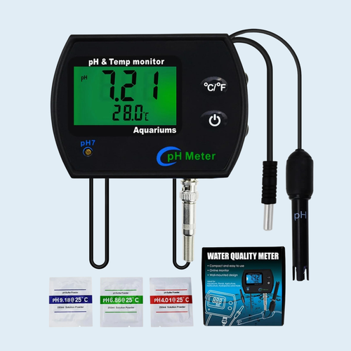 pH & Temperature Monitor 2-in-1 –Digital Tester with ATC & BNC Probe
