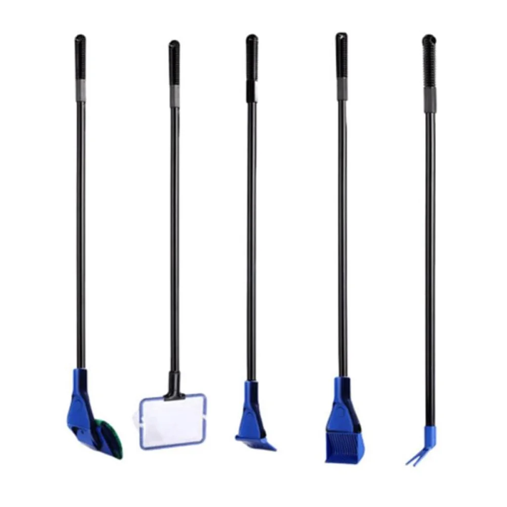 5-in-1 Aquarium Cleaning Kit – Gravel Vacuum, Scraper, Net & Tools