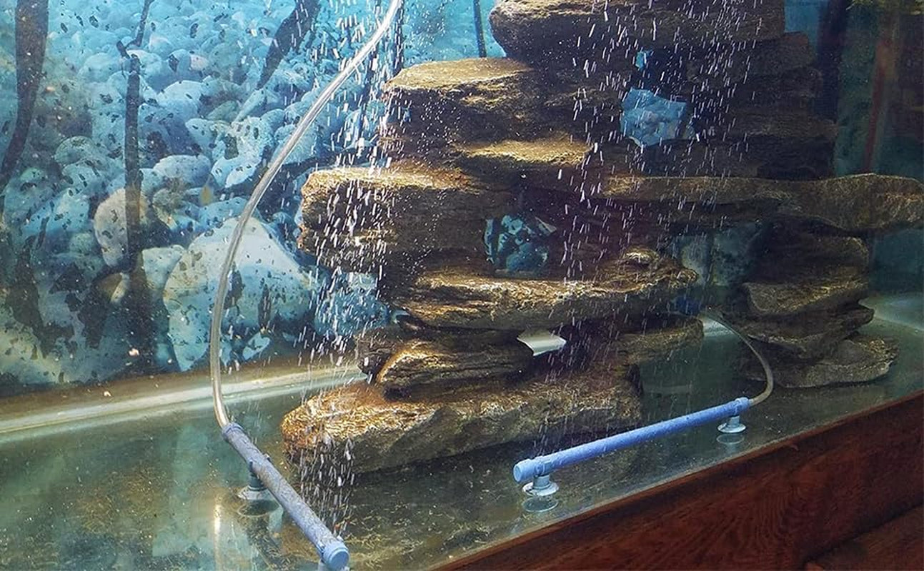 2 Pieces Length Aquarium Air Stone Bubble Wall with Suction Cups, Fish Tank Bubbler Air Bar Tube Bubble Release Diffuser Bar for Fish Tank Air Pump (Blue)