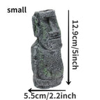 Easter Island Stone Statue Resin Ornament Fish Tank Aquarium Decoration Artificial Stone Aquarium Decor