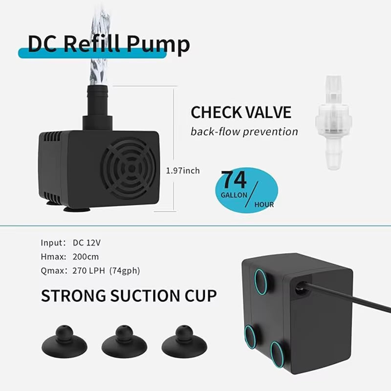 Fzone ATO580 Auto Top off Refilling System Fish Tanks Automatic Mini Aquarium Water Pump Controller Saltwater Fresh Accessories