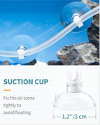 8 Inch Air Stone Grey Mineral Bubble Stone Bar Diffuser Bubbler Airstones for Air Pump, Aquarium, and Fish Tank