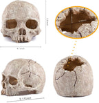 Aquarium Decoration Skull Fish Tank Head Skeleton Aquarium Decorative Cave Landscape Pet Reptile House